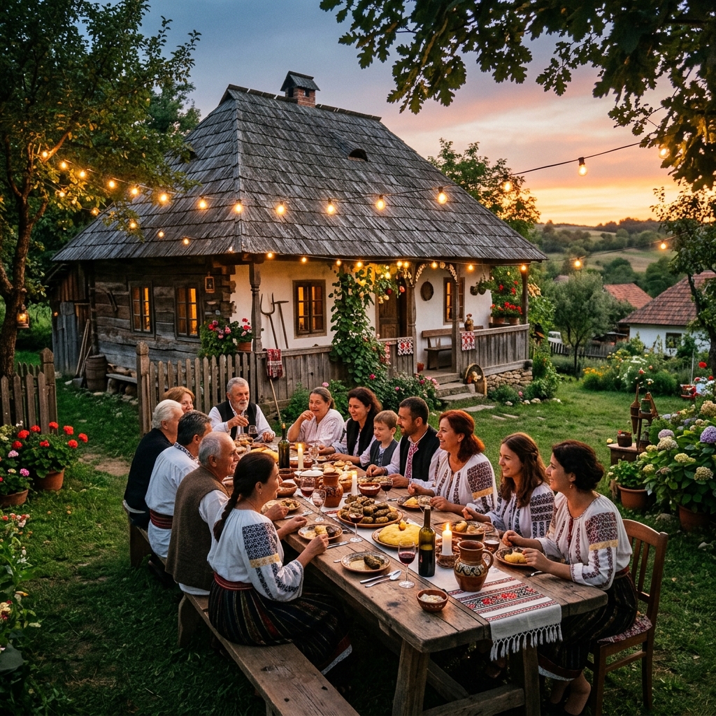 Casa veche restaurată în Sat Tuștea